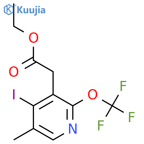 Ethyl 4-iodo-5-methyl-2-(trifluoromethoxy)pyridine-3-acetate structure