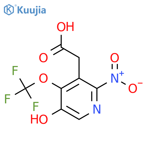 5-Hydroxy-2-nitro-4-(trifluoromethoxy)pyridine-3-acetic acid structure