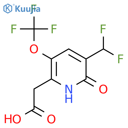 3-(Difluoromethyl)-2-hydroxy-5-(trifluoromethoxy)pyridine-6-acetic acid structure