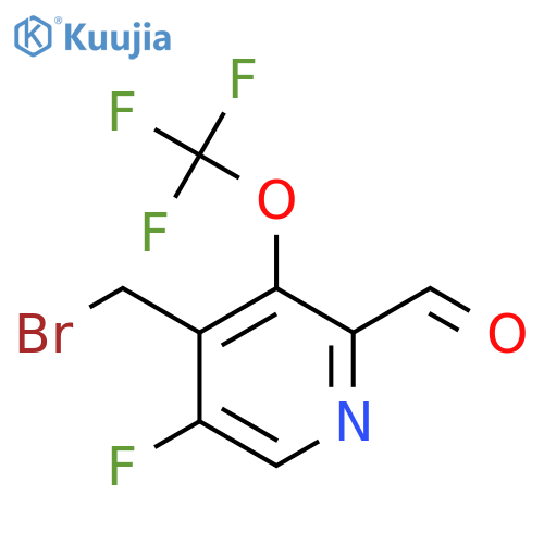 4-(Bromomethyl)-5-fluoro-3-(trifluoromethoxy)pyridine-2-carboxaldehyde structure