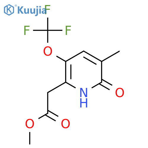 Methyl 2-hydroxy-3-methyl-5-(trifluoromethoxy)pyridine-6-acetate structure