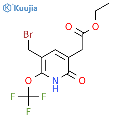 Ethyl 3-(bromomethyl)-6-hydroxy-2-(trifluoromethoxy)pyridine-5-acetate structure