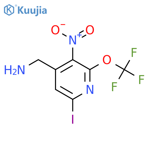 4-(Aminomethyl)-6-iodo-3-nitro-2-(trifluoromethoxy)pyridine structure