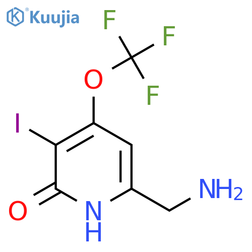 6-(Aminomethyl)-2-hydroxy-3-iodo-4-(trifluoromethoxy)pyridine structure