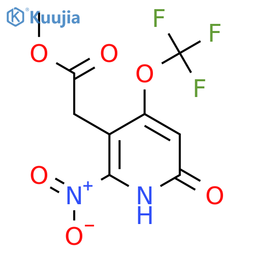 Methyl 6-hydroxy-2-nitro-4-(trifluoromethoxy)pyridine-3-acetate structure