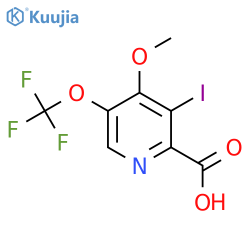 3-Iodo-4-methoxy-5-(trifluoromethoxy)pyridine-2-carboxylic acid structure
