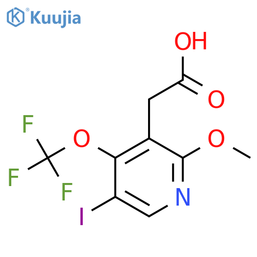 5-Iodo-2-methoxy-4-(trifluoromethoxy)pyridine-3-acetic acid structure