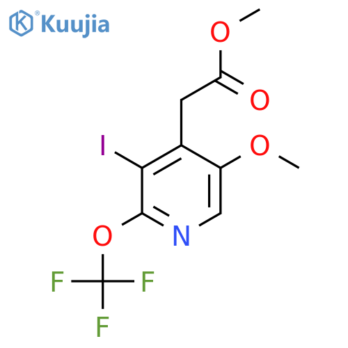 Methyl 3-iodo-5-methoxy-2-(trifluoromethoxy)pyridine-4-acetate structure