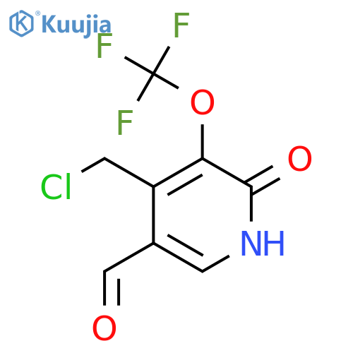 4-(Chloromethyl)-2-hydroxy-3-(trifluoromethoxy)pyridine-5-carboxaldehyde structure