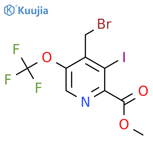 Methyl 4-(bromomethyl)-3-iodo-5-(trifluoromethoxy)pyridine-2-carboxylate structure