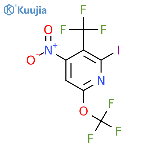 2-Iodo-4-nitro-6-(trifluoromethoxy)-3-(trifluoromethyl)pyridine structure