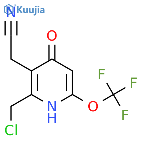 2-(Chloromethyl)-4-hydroxy-6-(trifluoromethoxy)pyridine-3-acetonitrile structure