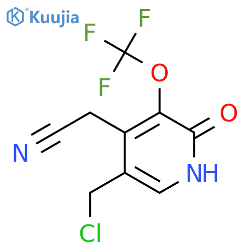 5-(Chloromethyl)-2-hydroxy-3-(trifluoromethoxy)pyridine-4-acetonitrile structure
