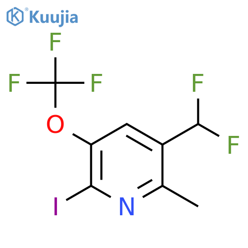 3-(Difluoromethyl)-6-iodo-2-methyl-5-(trifluoromethoxy)pyridine structure