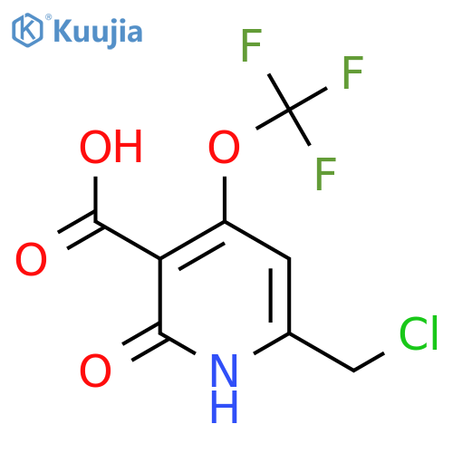 6-(Chloromethyl)-2-hydroxy-4-(trifluoromethoxy)pyridine-3-carboxylic acid structure