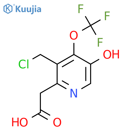 3-(Chloromethyl)-5-hydroxy-4-(trifluoromethoxy)pyridine-2-acetic acid structure