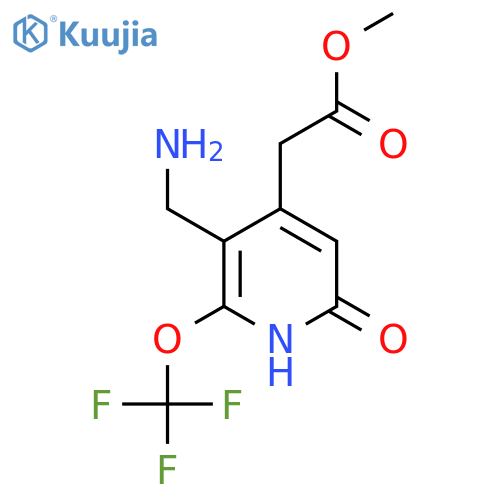 Methyl 3-(aminomethyl)-6-hydroxy-2-(trifluoromethoxy)pyridine-4-acetate structure