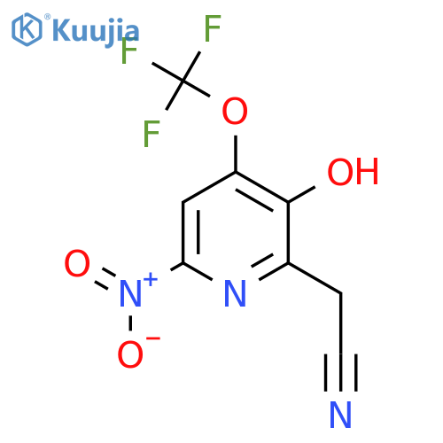 3-Hydroxy-6-nitro-4-(trifluoromethoxy)pyridine-2-acetonitrile structure