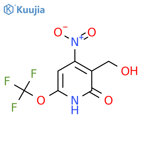 2-Hydroxy-4-nitro-6-(trifluoromethoxy)pyridine-3-methanol structure