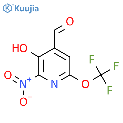 3-Hydroxy-2-nitro-6-(trifluoromethoxy)pyridine-4-carboxaldehyde structure