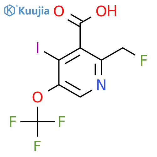 2-(Fluoromethyl)-4-iodo-5-(trifluoromethoxy)pyridine-3-carboxylic acid structure