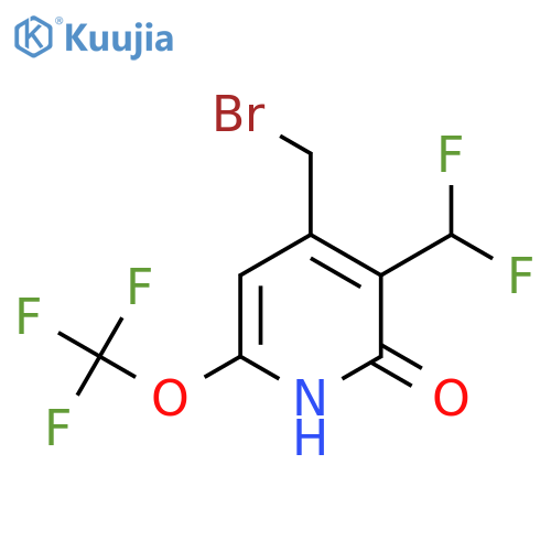 4-(Bromomethyl)-3-(difluoromethyl)-2-hydroxy-6-(trifluoromethoxy)pyridine structure