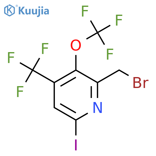 2-(Bromomethyl)-6-iodo-3-(trifluoromethoxy)-4-(trifluoromethyl)pyridine structure