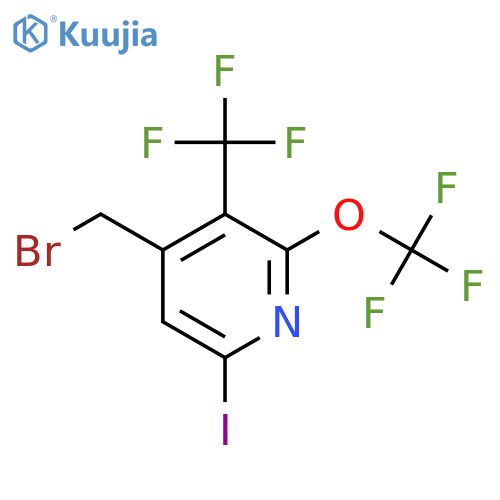 4-(Bromomethyl)-6-iodo-2-(trifluoromethoxy)-3-(trifluoromethyl)pyridine structure