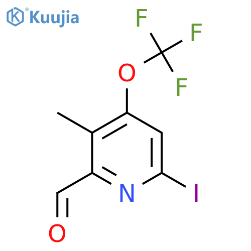 6-Iodo-3-methyl-4-(trifluoromethoxy)pyridine-2-carboxaldehyde structure
