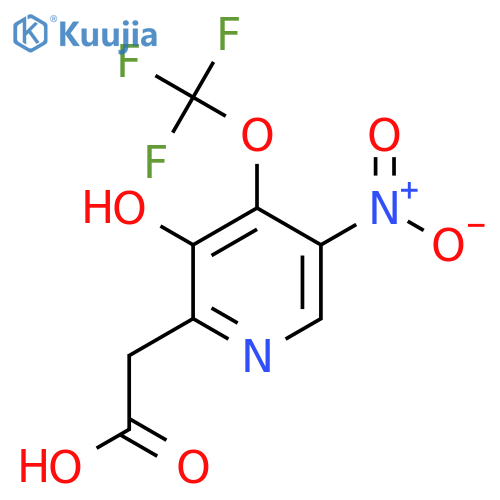 3-Hydroxy-5-nitro-4-(trifluoromethoxy)pyridine-2-acetic acid structure
