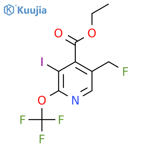 Ethyl 5-(fluoromethyl)-3-iodo-2-(trifluoromethoxy)pyridine-4-carboxylate structure