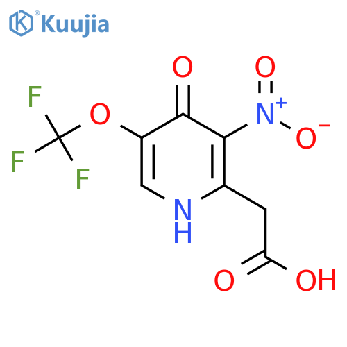 4-Hydroxy-3-nitro-5-(trifluoromethoxy)pyridine-2-acetic acid structure