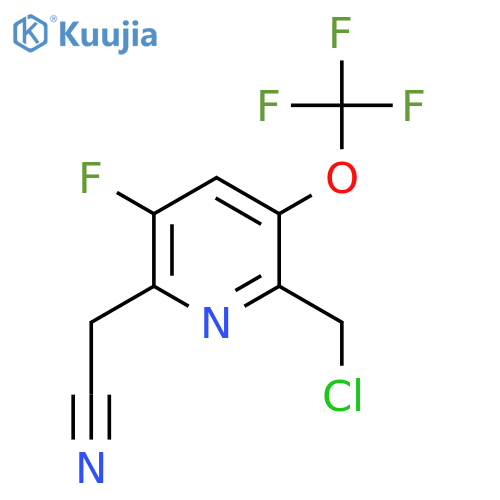2-(Chloromethyl)-5-fluoro-3-(trifluoromethoxy)pyridine-6-acetonitrile structure