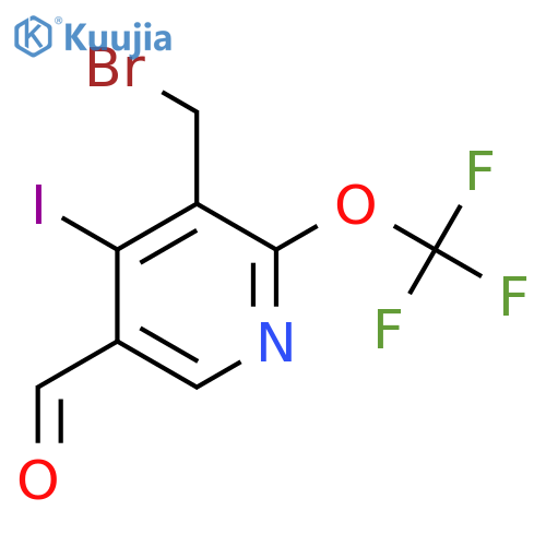 3-(Bromomethyl)-4-iodo-2-(trifluoromethoxy)pyridine-5-carboxaldehyde structure