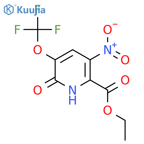 Ethyl 2-hydroxy-5-nitro-3-(trifluoromethoxy)pyridine-6-carboxylate structure
