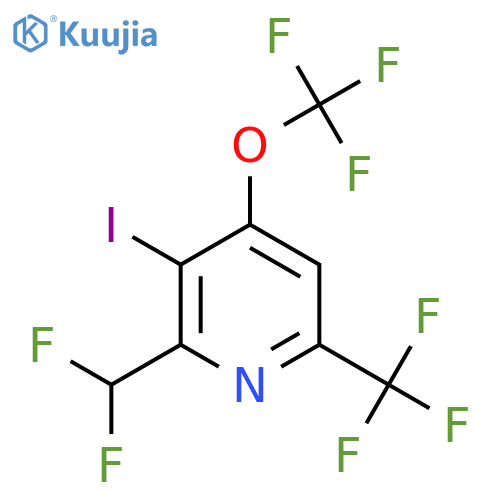2-(Difluoromethyl)-3-iodo-4-(trifluoromethoxy)-6-(trifluoromethyl)pyridine structure