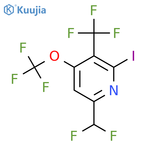 6-(Difluoromethyl)-2-iodo-4-(trifluoromethoxy)-3-(trifluoromethyl)pyridine structure