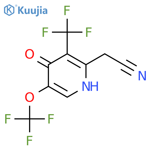4-Hydroxy-5-(trifluoromethoxy)-3-(trifluoromethyl)pyridine-2-acetonitrile structure