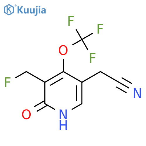 3-(Fluoromethyl)-2-hydroxy-4-(trifluoromethoxy)pyridine-5-acetonitrile structure