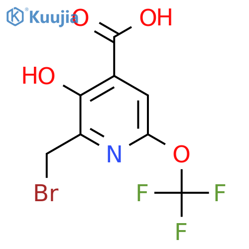 2-(Bromomethyl)-3-hydroxy-6-(trifluoromethoxy)pyridine-4-carboxylic acid structure