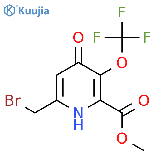Methyl 6-(bromomethyl)-4-hydroxy-3-(trifluoromethoxy)pyridine-2-carboxylate structure