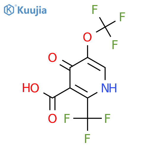 4-Hydroxy-5-(trifluoromethoxy)-2-(trifluoromethyl)pyridine-3-carboxylic acid structure