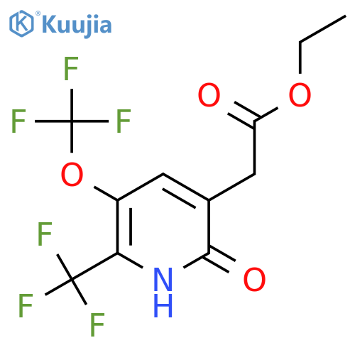 Ethyl 2-hydroxy-5-(trifluoromethoxy)-6-(trifluoromethyl)pyridine-3-acetate structure