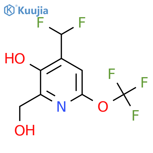4-(Difluoromethyl)-3-hydroxy-6-(trifluoromethoxy)pyridine-2-methanol structure