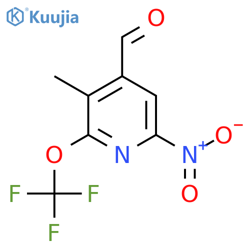 3-Methyl-6-nitro-2-(trifluoromethoxy)pyridine-4-carboxaldehyde structure