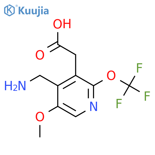 4-(Aminomethyl)-5-methoxy-2-(trifluoromethoxy)pyridine-3-acetic acid structure