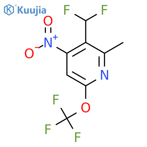 3-(Difluoromethyl)-2-methyl-4-nitro-6-(trifluoromethoxy)pyridine structure
