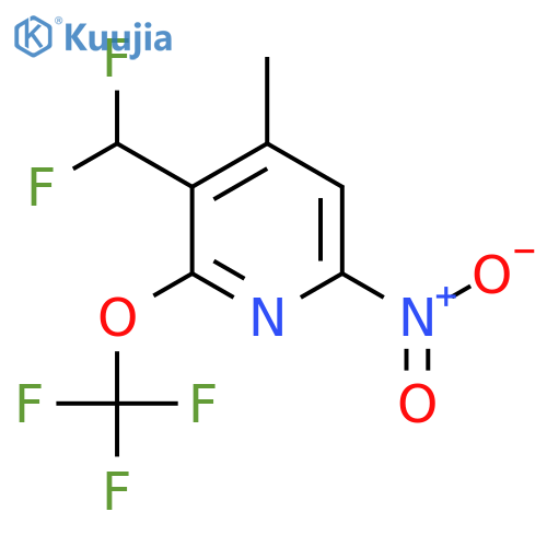 3-(Difluoromethyl)-4-methyl-6-nitro-2-(trifluoromethoxy)pyridine structure
