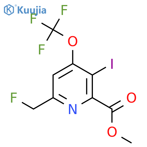 Methyl 6-(fluoromethyl)-3-iodo-4-(trifluoromethoxy)pyridine-2-carboxylate structure