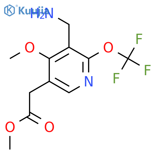 Methyl 3-(aminomethyl)-4-methoxy-2-(trifluoromethoxy)pyridine-5-acetate structure